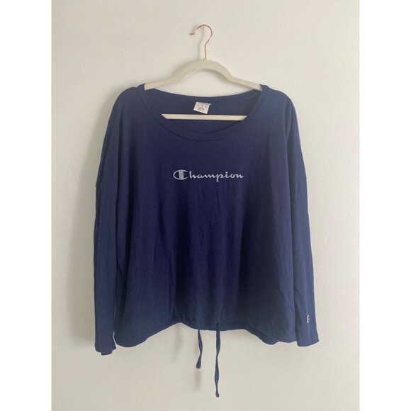 Champion Women’s Navy Top & Blue Animal Print Lounge Pants Set Size L - Picture 6 of 10